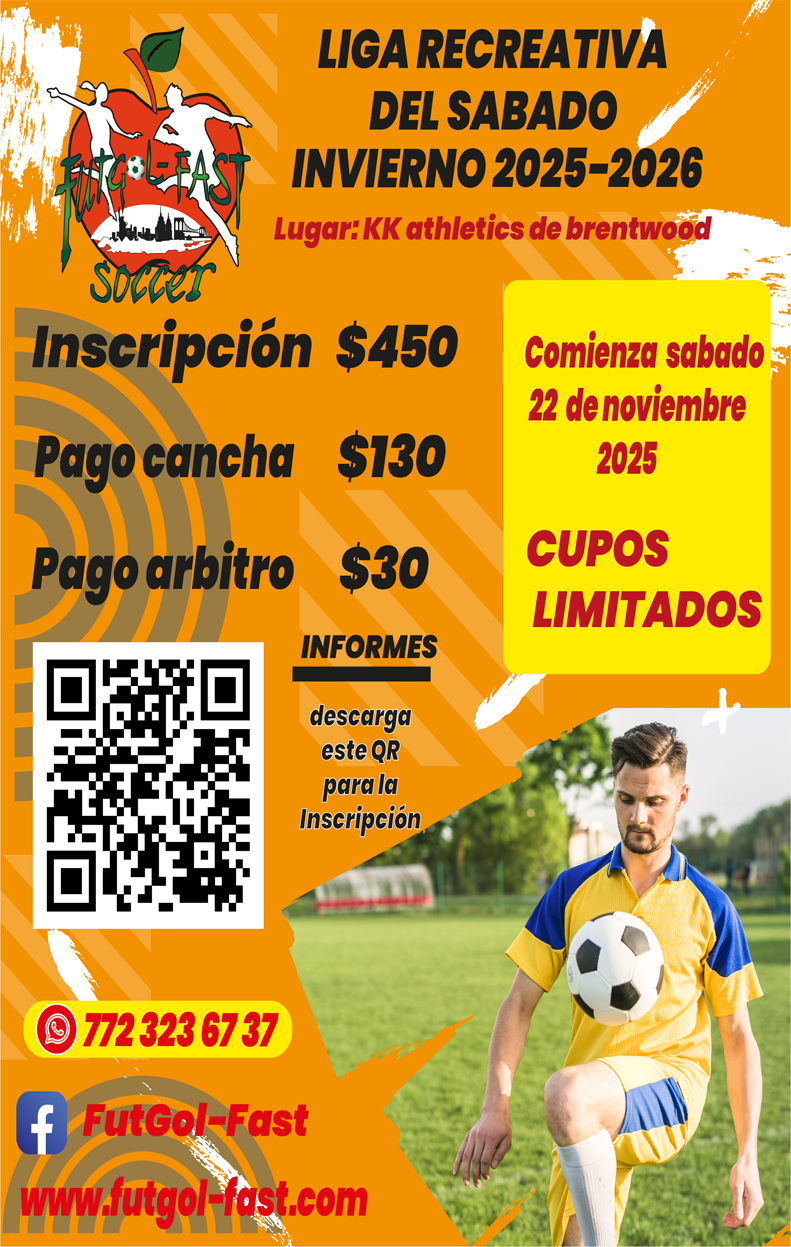 afiche liga recreativa de los sabados invierno 2025-2026 web